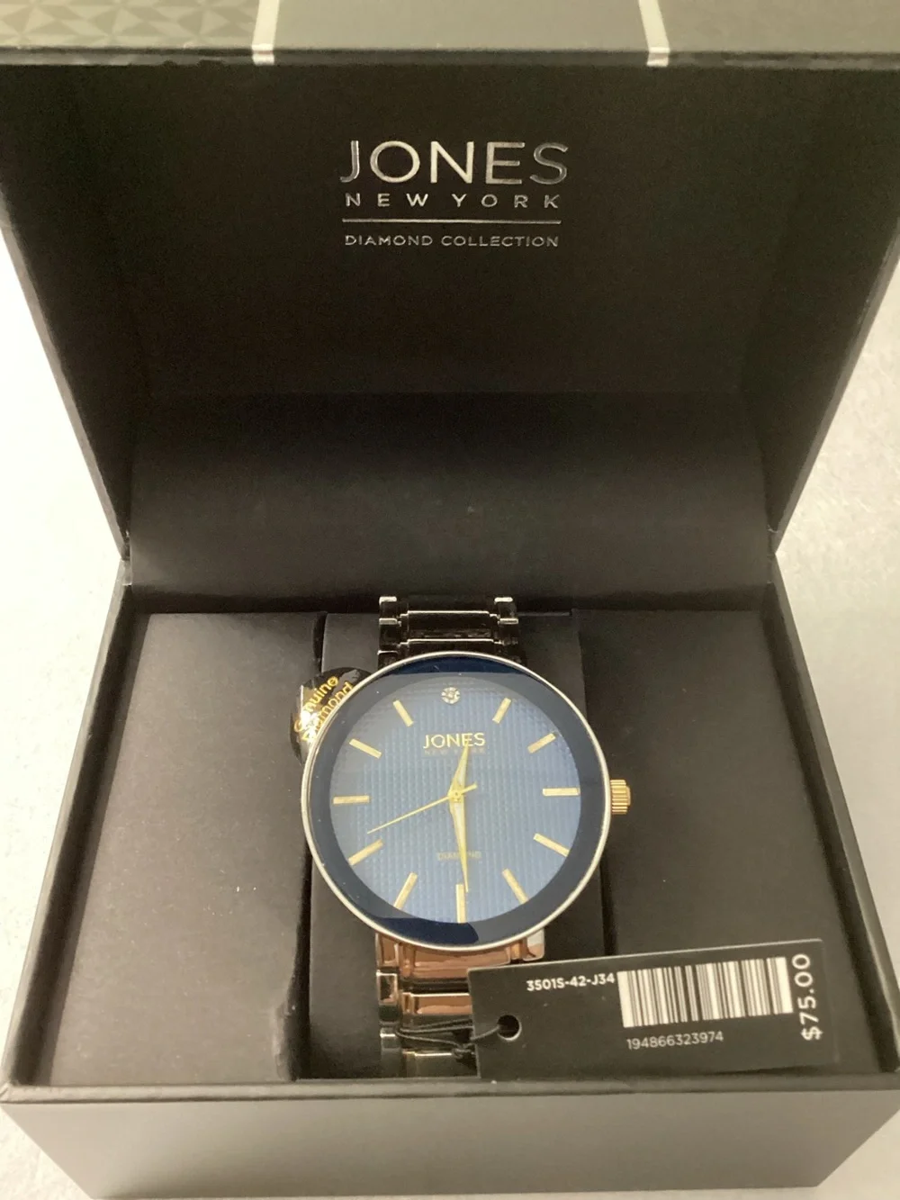 Jones New York Analog Shiny Two-Tone Metal Bracelet Watch 42mm